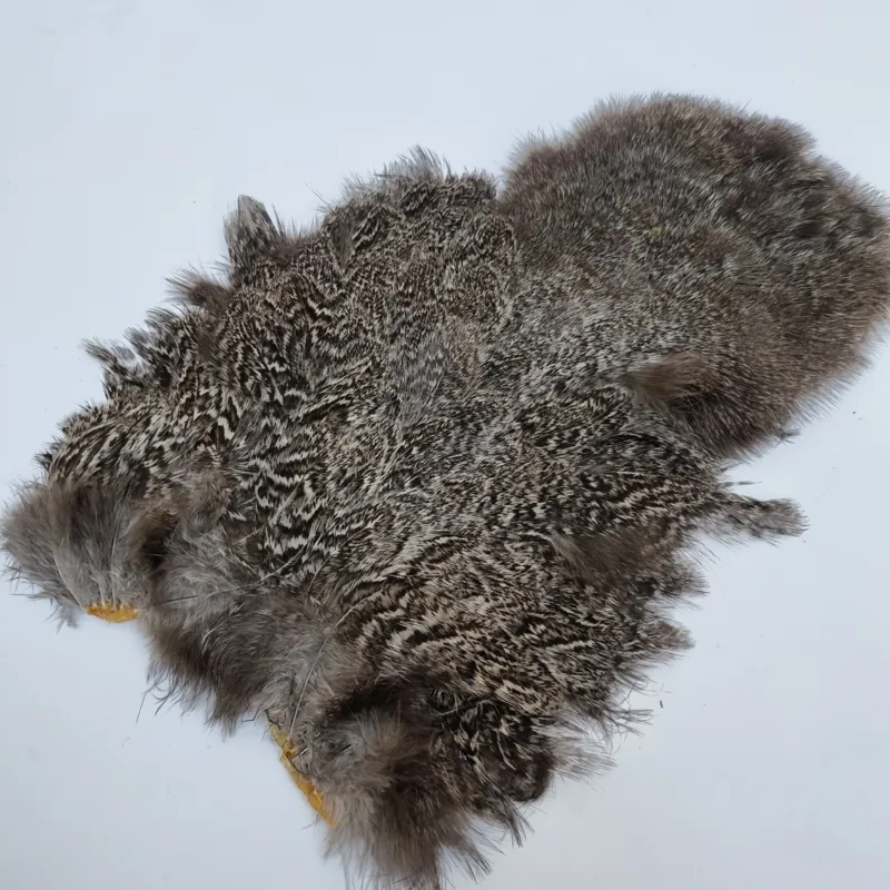 Whiting Coq de Leon Hen Soft Hackle with Chickabou in Speckled Natural Silver Speckled-2